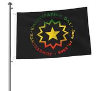 1865 Juneteenth Célébration De La Journée De La Liberté Des Afro-Américains Décoration De Jardin Drapeau Amusant Bannière Durable Pour D'Intérieur Porche Extérieure 3X5 Ft