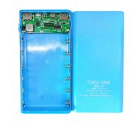 18650 Battery Power Bank Box 5V 2.1A LCD Display 20000MAh Power Board pour 6X18650 Battery DIY Powerbank Case (Bleu)
