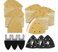 186PCS Lot de Papier Abrasif 93mm pour ponceuses delta, disponible en différents grains, idéal pour zones étroites, bois dur, murs, élimination de rouille et projets de bricolage
