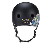 187 Killer Pads Lizzie Armanto Casque de Skate/BMX certifié - Noir Floral (54-58 cm - S/M)