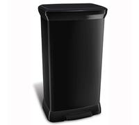 187178 - Poubelle Métal 50 L Rectangulaire Noir
