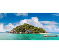 187289310 Toile murale panoramique de l'île Nang Yuan, Koh Mann, Thaïlande un jour d'été 110 x 50 cm