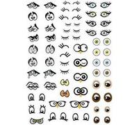 188 gommettes adhésives - yeux Multicolore G