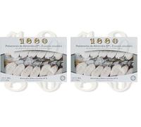 1880 - Polvorones faits à la main 0% de sucre ajouté, qualité suprême, gourmandise typique de Noël, recette artisanale, emballage individuel, 280 grammes (Lot de 2)