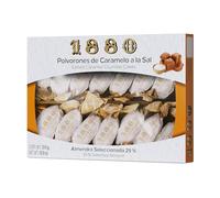 1880 - Sablés Caramel Salé, Qualité Suprême, Douceur typique de Noël, Recette Artisanale, Boîte Unique, Polvorones Traditionnels, Fabriqués avec des Amandes Sélectionnées, 280 Grammes
