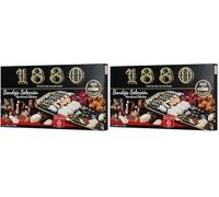 1880 - Sélection Plateau en boîte, Le nougat le plus cher du monde, Sélection de Noël, Qualité Suprême, Douceur de Noël typique, Recette Artisanale, Prêt à Servir, 450g (Lot de 2)