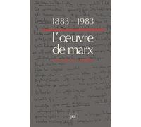 1883-1983, l'oeuvre de Marx un siècle après