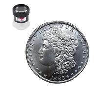1886 - American Morgan Dollar Coin Uncirculated (First Strike) $1 Randomly given magnifying glass with light