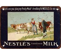 1891 Plaque en métal Nestle'S Condensed Milk 20,3 x 30,5 cm