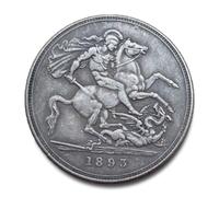 1893 Pièce de Monnaie Ancienne Britannique, Collection de pièces en Argent du Royaume-Uni, pièces Anciennes pour collectionneurs, Monnaie Antique Victoria de Grande-Bretagne, Cadeau Historique