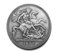 1896 Pièce de Monnaie Ancienne Britannique, Collection de pièces en Argent du Royaume-Uni, pièces Anciennes pour collectionneurs, Monnaie Antique Victoria de Grande-Bretagne, Cadeau Historique