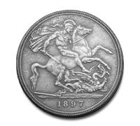 1897 Pièce de Monnaie Ancienne Britannique, Collection de pièces en Argent du Royaume-Uni, pièces Anciennes pour collectionneurs, Monnaie Antique Victoria de Grande-Bretagne, Cadeau Historique