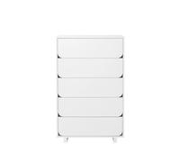 1898 Commode haute Vidja laqué blanc. 5 tiroirs