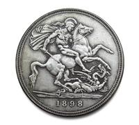 1898 Pièce de Monnaie Ancienne Britannique, Collection de pièces en Argent du Royaume-Uni, pièces Anciennes pour collectionneurs, Monnaie Antique Victoria de Grande-Bretagne, Cadeau Historique