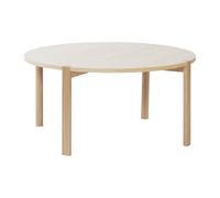 1898 Table basse Anton Ø90 cm Chêne pigmenté blanc