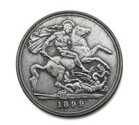 1899 Pièce de Monnaie Ancienne Britannique, Collection de pièces en Argent du Royaume-Uni, pièces Anciennes pour collectionneurs, Monnaie Antique Victoria de Grande-Bretagne, Cadeau Historique