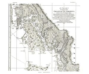 1899 Une carte montrant une partie de la côte de l'Amérique du Nord-Ouest, face 1