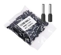 18AWG Pin Cord End Terminals, 250pcs Black AWG18 Wire Ferrules Terminals for Electric, Industrial, Chemical Industry, Power Control System, etc.