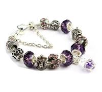 18CM Bracelet Charmes de Bijoux Argent Sterling 925/1000 bijoux femme Pandora style cadeau femme