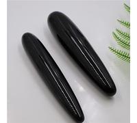 18CM Naturel Noir Obsidienne Yoni Baguettes Corps Main Massage Bâton Pierre Magique Ornement Baguette De Jade,Grande