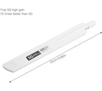 18dBi Antenna,5G Omnidirectional High Gain Full Band Antenna with SMA Connector for GSM/GPRS/5G/4G/3G/2G Full Band Network Equipment (White)
