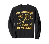 18e Anniversaire de Mariage Couple marié 18 Ans drôle Sweatshirt
