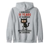 18e Anniversaire de Mariage, J'Ai survécu à 18 Ans de Mariage Sweat à Capuche