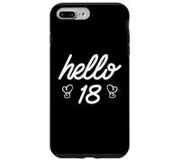18e Anniversaire Femmes Filles Hello 18 Mignon dix-Huit Ans Coque pour iPhone 7 Plus/8 Plus