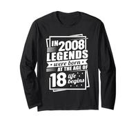 18e Anniversaire Legend Life Begins Manche Longue