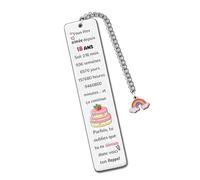 18e Anniversaire Marque-Pages Fille Soeur Amie Cousine Nièce Apprécier Source D'Inspiration Souvenir Femme 18ans Cadeau Petite-Fille Filleule Arc En Ciel Livre Lecture Accessoire Meilleurs Voeux