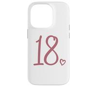 18e Anniversaire, pour Filles, dix-Huit adorables Chiffres de 18 Ans Coque pour iPhone 14 Pro