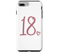 18e Anniversaire, pour Filles, dix-Huit adorables Chiffres de 18 Ans Coque pour iPhone 7 Plus/8 Plus