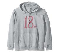 18e Anniversaire, pour Filles, dix-Huit adorables Chiffres de 18 Ans Sweat à Capuche
