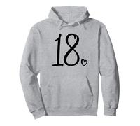 18e Anniversaire pour Filles dix-Huit Chiffres Mignons 18 Ans Sweat à Capuche