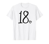 18e Anniversaire pour Filles dix-Huit Chiffres Mignons 18 Ans T-Shirt