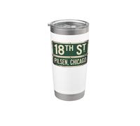 18e rue Pilsen, quartier de Chicago, Pride, Illinois Gobelet isotherme en acier inoxydable double paroi