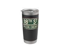 18e rue Pilsen, quartier de Chicago, Pride, Illinois Gobelet isotherme en acier inoxydable double paroi