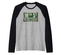 18e Rue Pilsen, Quartier de Chicago, Pride, Illinois Manche Raglan