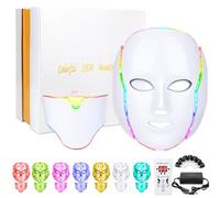 18FTRabbit LED Face Màsk (modèle FM-01), 7 couleurs LED Màsk Light Theràpy, soins de la peau Màsk pour le visage et le cou