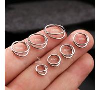 18G Anneau de nez septum double en titane/Anneau de segment articulé/Anneau de cartilage d'oreille/Anneau d'hélix d'oreille/Anneau de tragus d'oreille/Anneau de conque d'oreille/Boucle d'oreille de ca