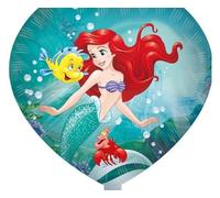 Procos Ballon gonflable Ariel La Petite Sirène Disney Princesse Cœur Diamètre env. 46 cm Hélium Air Ballon d'anniversaire Cadeau