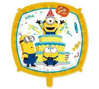 Procos Ballon gonflable en aluminium Minion Ø env. 43 cm à l'hélium, à l'air, ballon d'anniversaire, cadeau