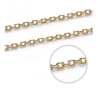 18k chaîne en or forcé 60 cm creux 2 mm. 4,50 g [9670]