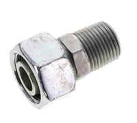 18L & 1/2'' NPT Acier zingue Raccord tournant droit avec filetage mâle 315 bar Ajustable ISO 8434-1