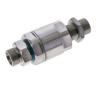 18L Acier zingué Joint tournant à bille Raccord de coupe Bulkhead 315 bar NBR ISO 8434-1