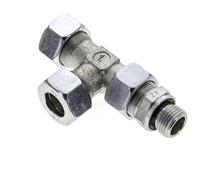 18L & G1/2'' Acier zingue Te de coupe à angle droit avec filetage mâle 315 bar Ajustable ISO 8434-1