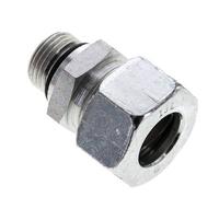 18L & UNF 3/4''-16 Raccord droit de coupe en acier zingue à filetage mâle 315 bar ISO 8434-1