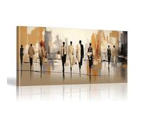 18meng Art Moderne Poster Mural XXL Grande Motif Impression sur Toile 70x140 cm Abstrait Décoration Murale Tableau Mural sur Poster pour Salon Chambre à Coucher Cuisine Avec Cadre