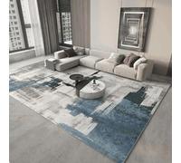 18meng Tapis abstrait moderne à rayures - Lavable en machine - Parfait pour salon, chambre à coucher, salle à manger, couloir - 90 x 150 cm
