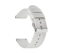 18mm 20mm 22mm 24mm bande de montre à dégagement rapide otan toile nylon bracelet de montre accessoires de montre, Blanc, 20mm
